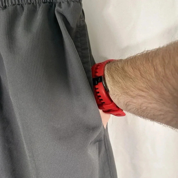 Under Armour Track Pants Men's Large Grey Pull On Drawstring Mesh Lined Pockets - Picture 5 of 13